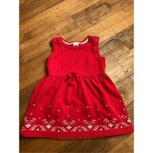 Carters girls 18 months Christmas holiday red dress sleeveless